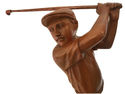 Real Golfer Golf Sport Exotic Wood Statue Sculptur