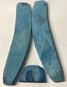 Camel Bone Straight Razor Scales Denim Dyed 3/4”