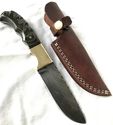 Damascus Steel Fixed Blade Knife Micarta Handles B