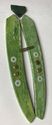 Camel Bone Straight Razor Scales Aqua Dyed 3/4”-