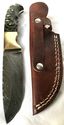 Damascus Steel Fixed Blade Knife Micarta Handles B