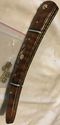 Snakewood Dritto Rasoio Bilance Ottone Placcato In