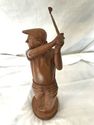 Real Golfer Golf Sport Exotic Wood Statue Sculptur