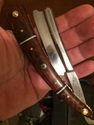 Snakewood Straight Razor Scales Brass Plated Inlay