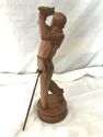 Real Golfer Golf Sport Exotic Wood Statue Sculptur