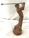 Real Golfer Golf Sport Exotic Wood Statue Sculptur