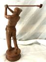 Real Golfer Golf Sport Exotic Wood Statue Sculptur