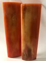 Real Camel Bone Knife Scales Dyed Orange 125x35x6m