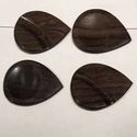 4 Pack Exotic Indian Rosewood Guitar Picks For Aco