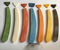 7 Day Set Camel Bone Straight Razor Scales Colorfu