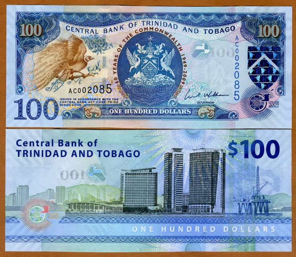 Trinidad and Tobago, 100 dollars, 2009 P52, UNC > Commemorative eBay
