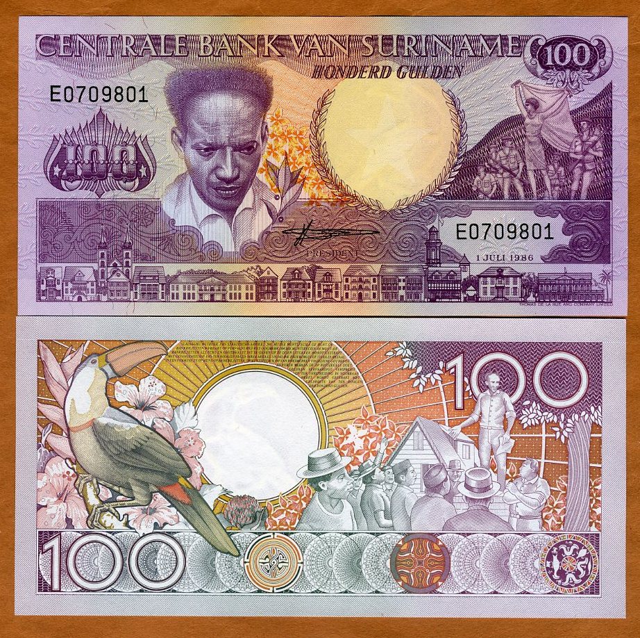Suriname 100 Gulden 1986 P-133a Unc
