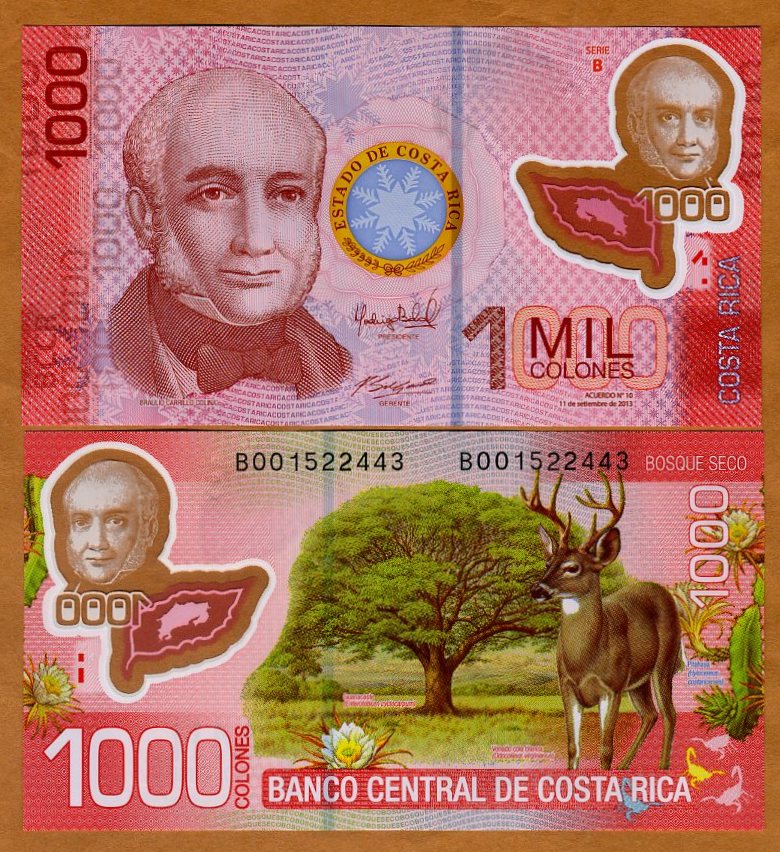 COSTA RICA 2000 2,000 COLONES 2015// 2017 P 275 NEW SIGNATURE UNC