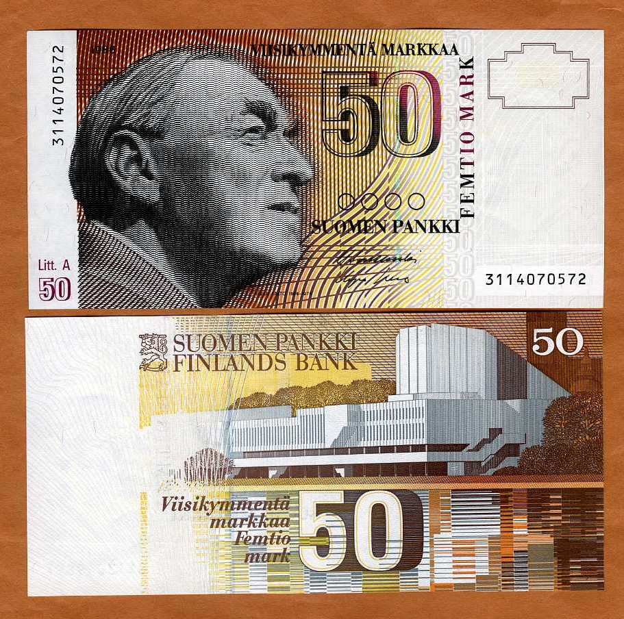 フィンランド語 SUOMEN Finland, 50 Markkaa, 1986 (1991) P-118, pre-Euro, UNC | eBay