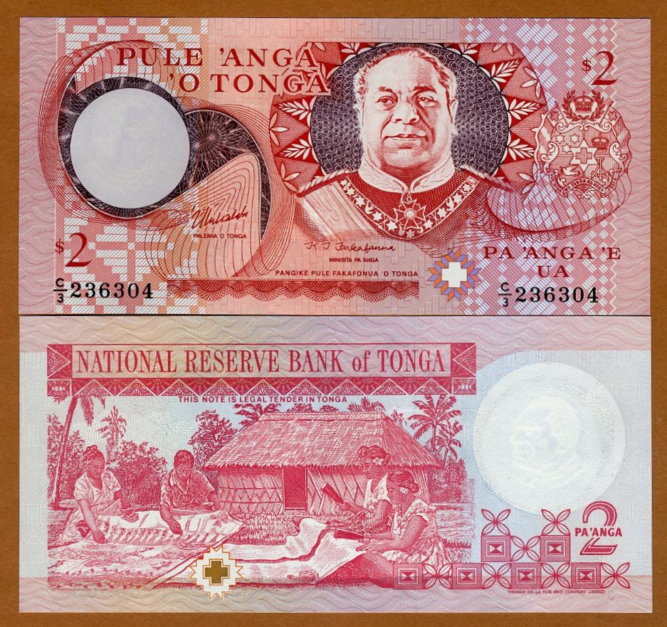 TONGA 2 PA/'ANGA ND 1995 P 32 a C//1 SIGN N-D UNC