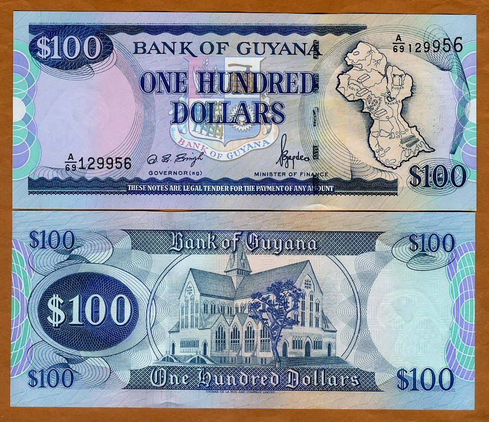 P 34 SIGN 12 UNC 2006 GUYANA 500 DOLLARS ND 1996