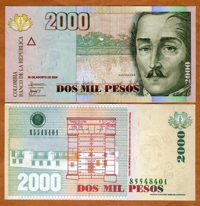 P-457 Colombia 2008 2,000 2000 UNC Pesos