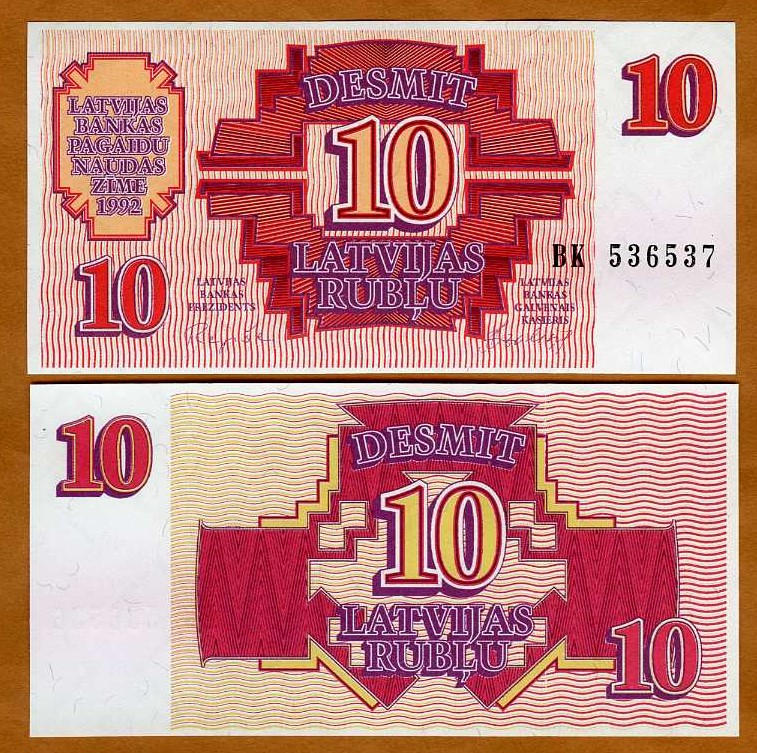 Latvia, 10 Rubli, 1992, P-38, UNC First Ex-USSR | eBay