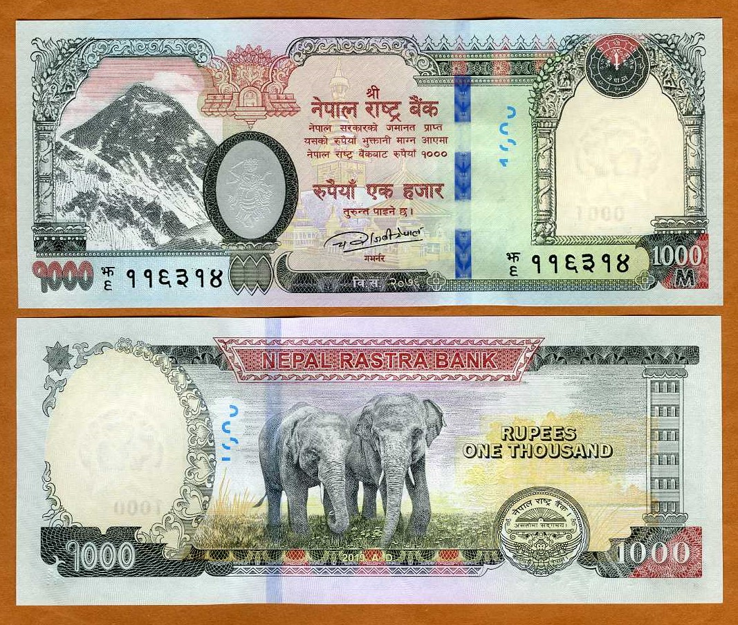 Nepal, 1000 Rupees, 2019, P-New, UNC Elephant, Highest Denom