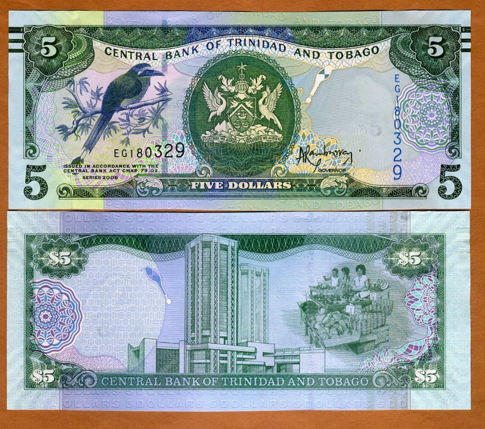 P-New 2006 New Sig SET Trinidad and Tobago 5;10;20 dollars 2017 UNC
