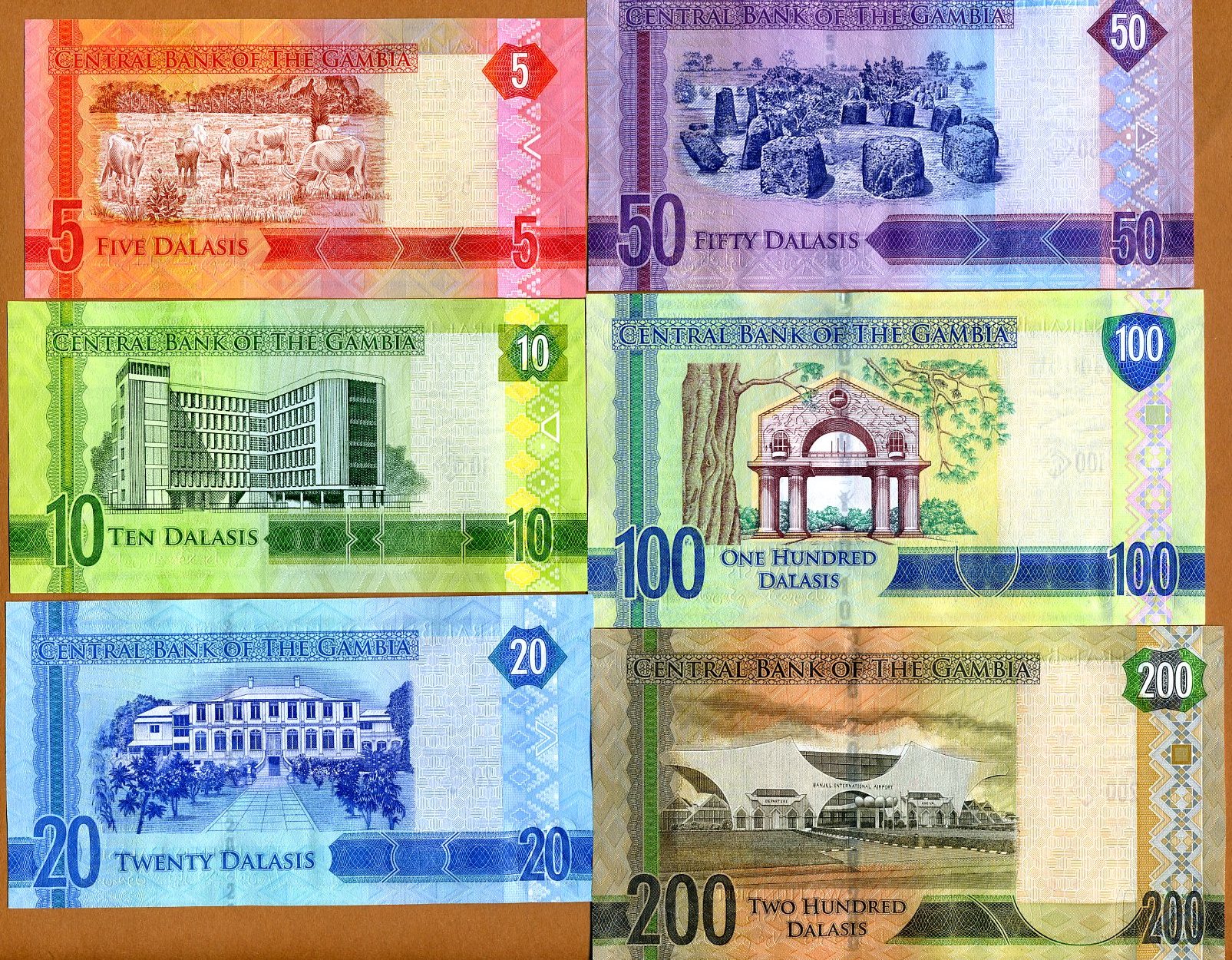 GAMBIA 20 DALASIS 2015 Prefix A P 33 Banknotes Uncirculated