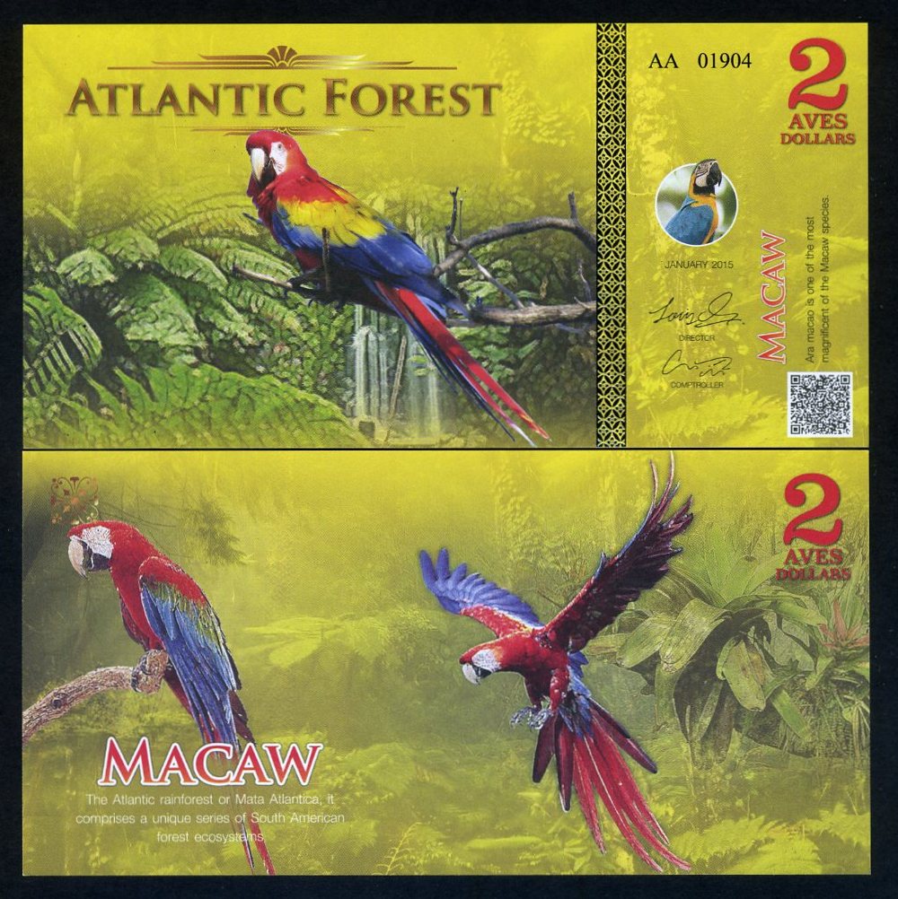 Birds of Paradise Atlantic Forest 1 Aves Dollar 2015