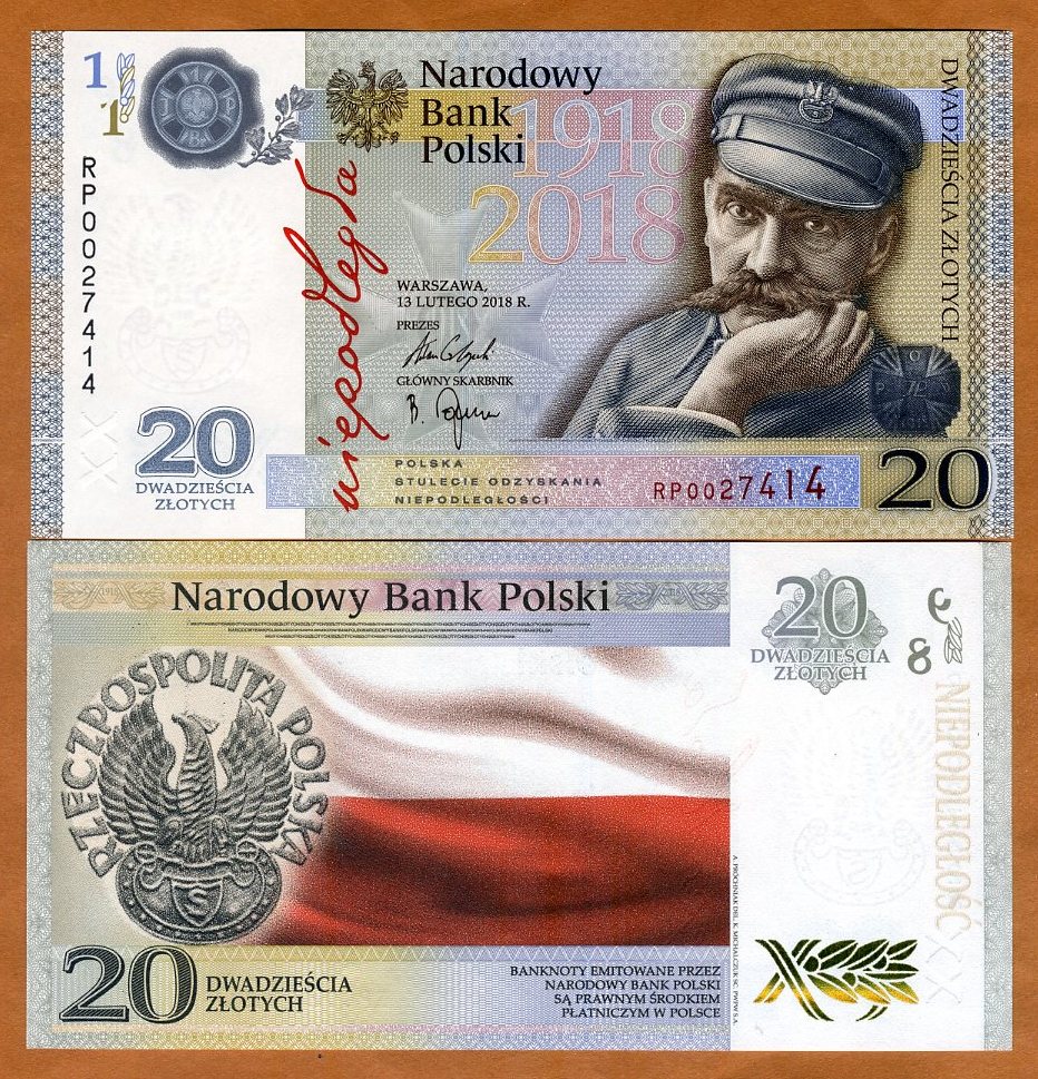 POLAND 19 ZLOTYCH 2019 YEAR P NEW UNC IN FOLDER