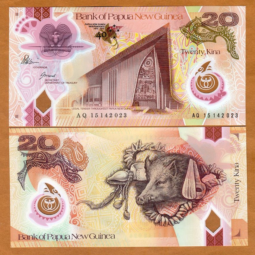 P NEW COMMEMORATIVE Uncirculated PAPUA NEW GUINEA 20 KINA 2015 Prefix AC