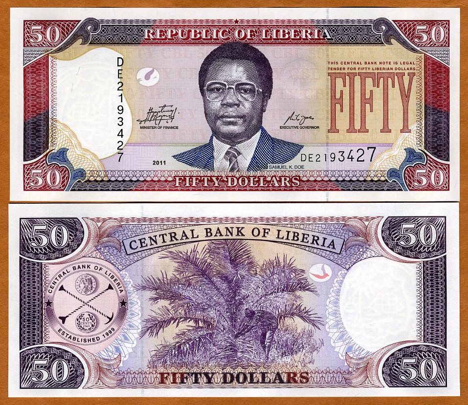 Liberia 50 Dollars 2011 P-29e Unc