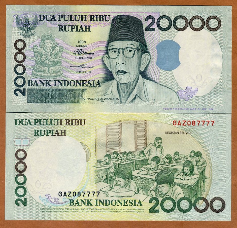 Indonesia 20000 Rupiah 1998 P-138b UNC