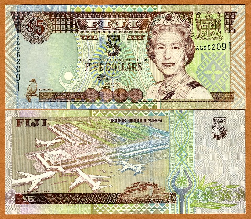 2;5;10 dollars, 2002 SET FIJI P-104-105-106 QEII UNC
