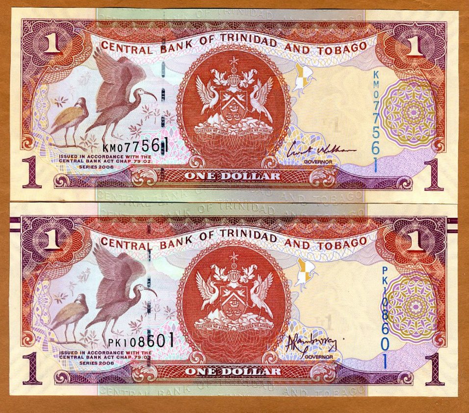 Set 10 PCS Pick- 46 Trinidad And Tobago UNC 1 Dollar 2006