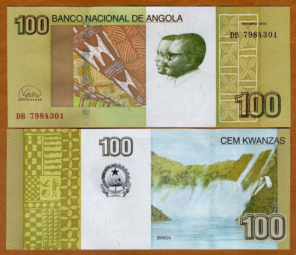 ANGOLA 100 Kwanzas 2012 P-153 Waterfall UNC Uncirculated
