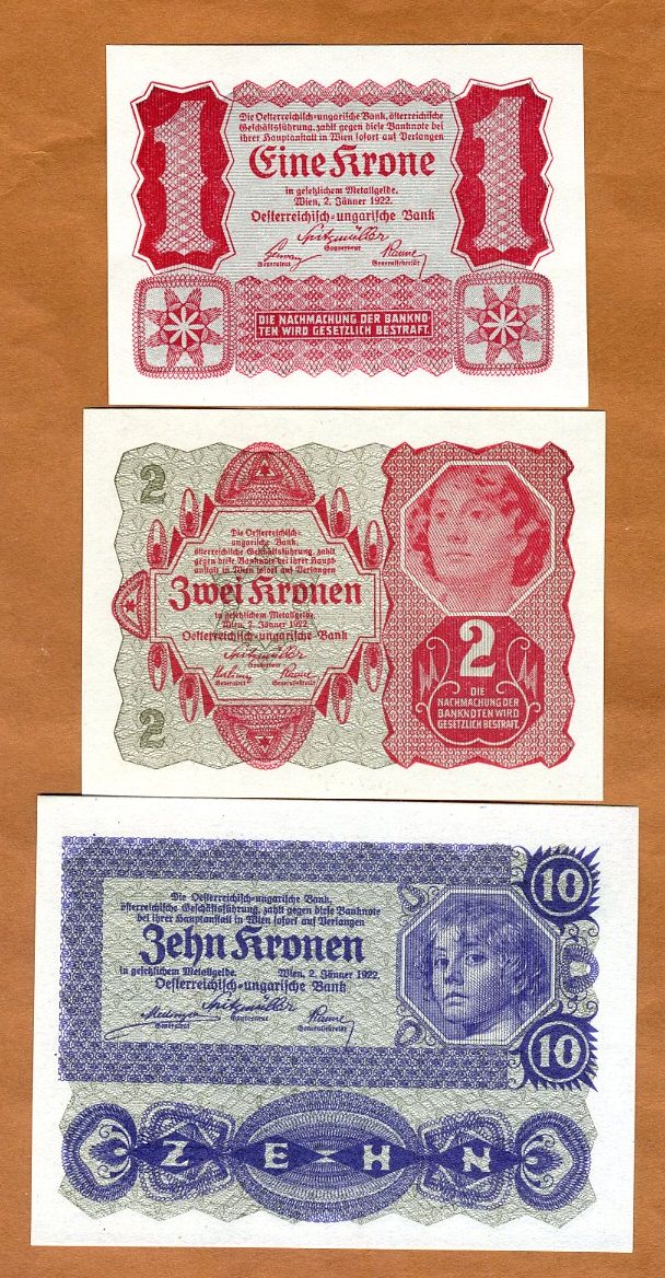 P-75 AUNC UNC Austria 10 Kronen 1922