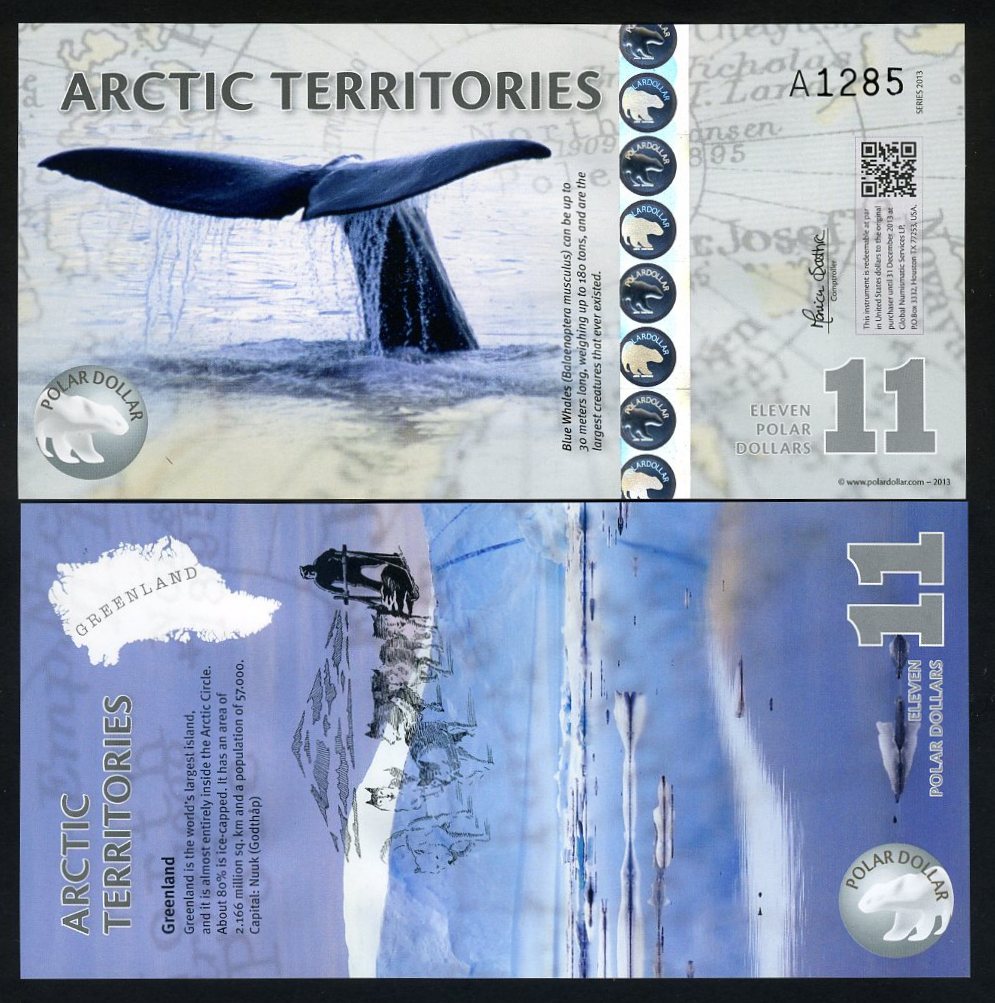 $6 UNC /> Polar Wolf Polymer 2013 Arctic Territories