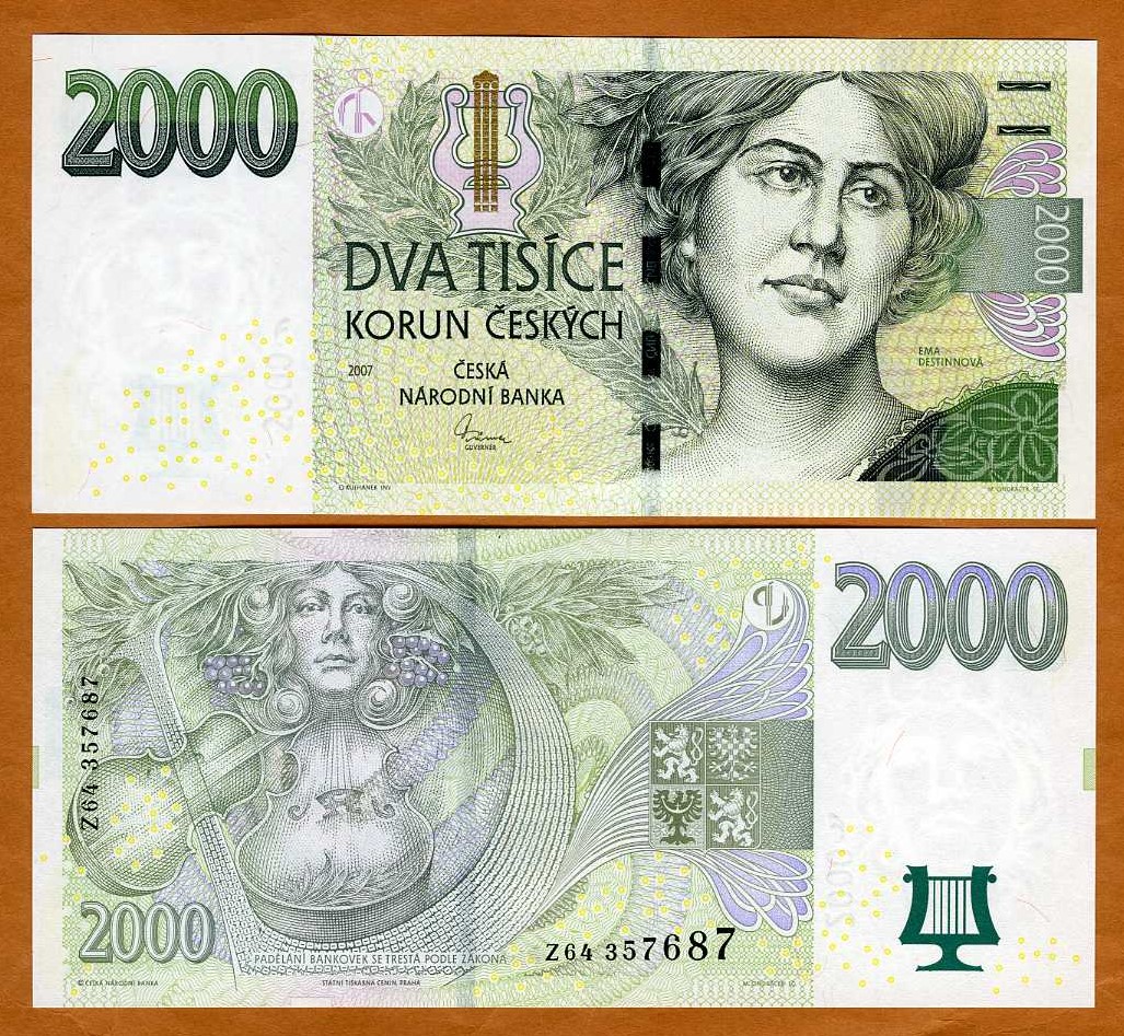 Czech Republic, 2000 Korun, 2007, P-26, UNC | eBay