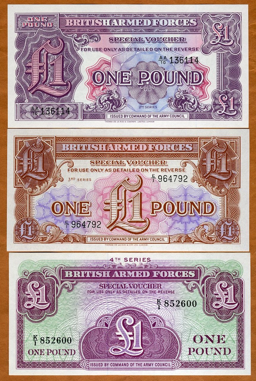 Great Britain M-22,M-29,M-36 Year 1956 ND Uncirculated Banknotes Set # 1