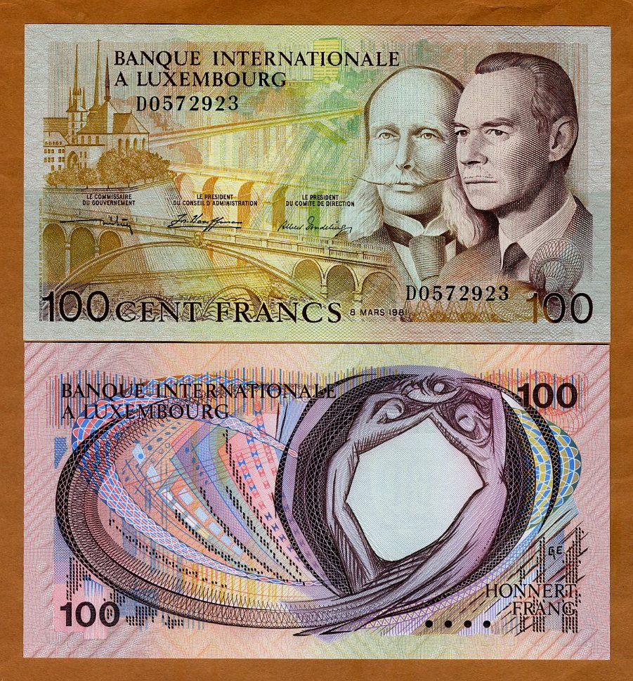 Luxembourg 100 Francs 8-3-1981 Pick 14A UNC Uncirculated Banknote