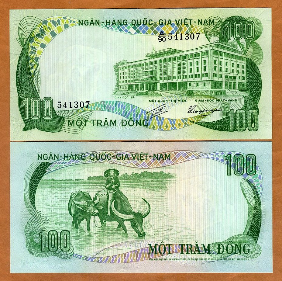 SOUTH VIETNAM 100 DONG 1972 P 31 UNC