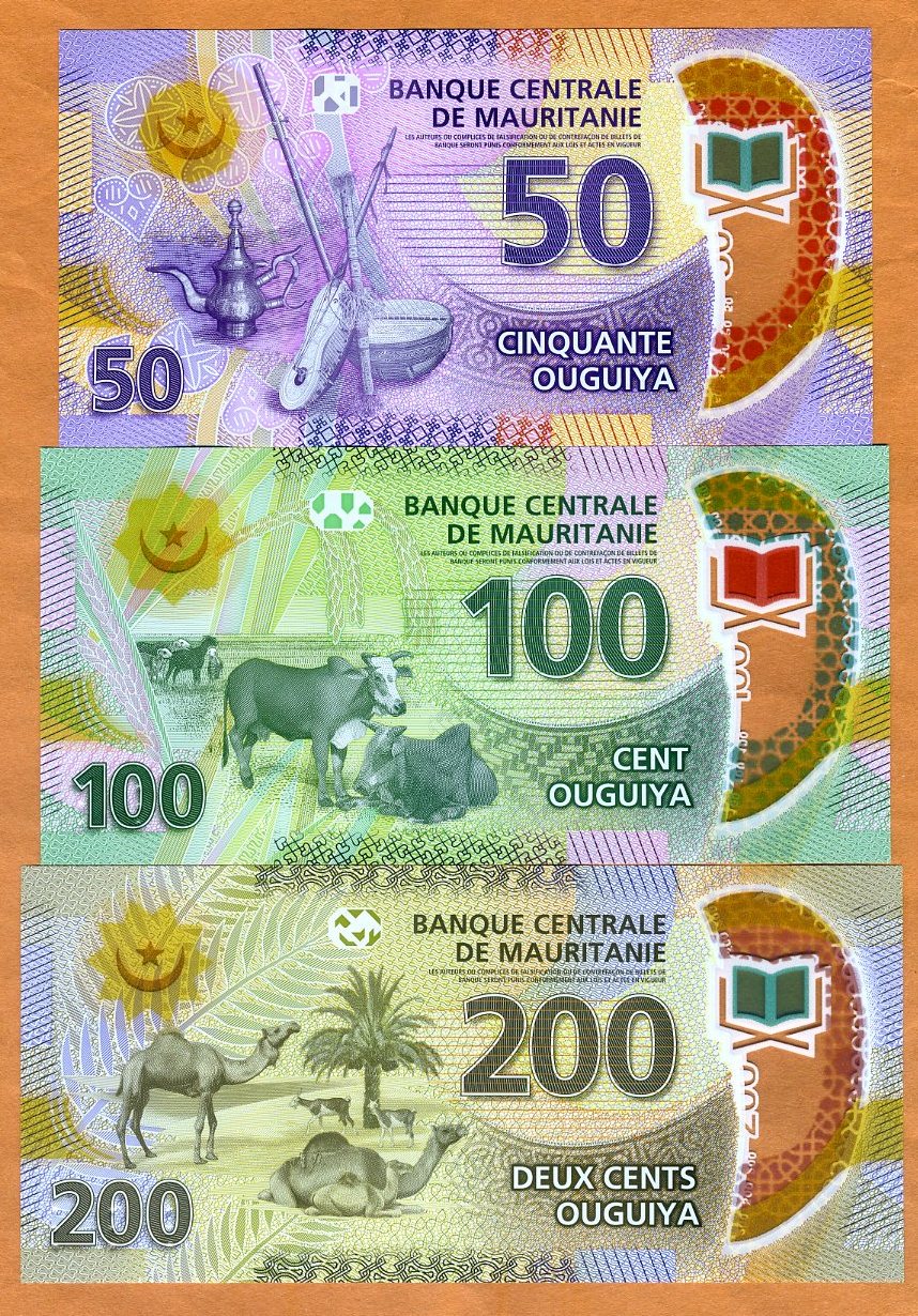 2017//2018 P-New Design Polymer,UNC Mauritania 200 Ouguiya