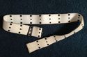  Vintage US Military White Cotton Pistol Belt Auth