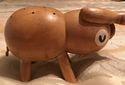 Vintage Wood Pig Toothpick Holder Piggy Country Ba