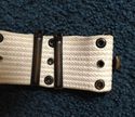  Vintage US Military White Cotton Pistol Belt Auth