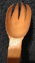 Vintage Mexican Carved Wood Serving Salad Fork Spo