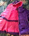 Girls Purple Winter Bubble Jacket Coat Ski NWT Pin