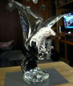 12 INCH TALL GLASS EAGLE SCULPTURE FROM MURANO ITA