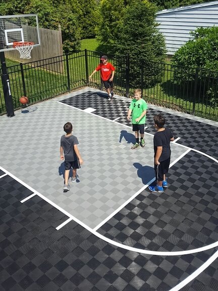 Outdoor Basketball Kit Half Court Kit 20ft X 24ft 480 Tiles W Edges Ebay