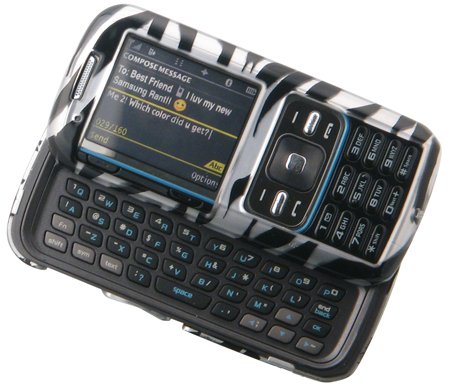 black zebra skin hard case case for samsung rant m540 phone美国