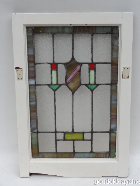 1920s Chicago Bungalow - Stained Glass Privacy Window 20 x 30