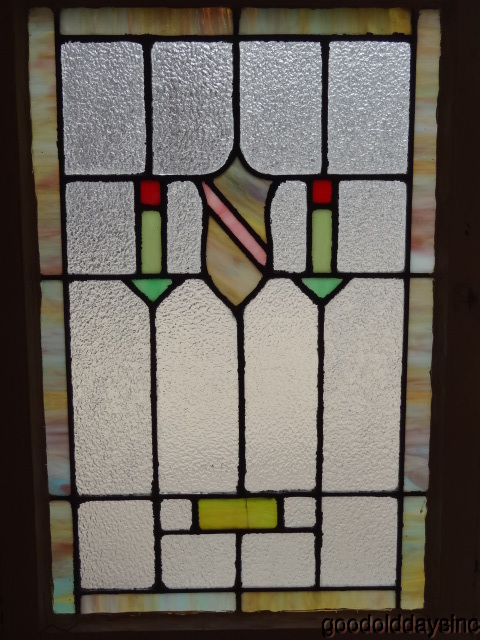 1920s Chicago Bungalow - Stained Glass Privacy Window 20 x 30